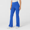 RENEW Knit Women's Flare Yoga Scrub Pant Royal side view