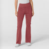 RENEW Knit Women's Flare Yoga Scrub Pant Ruby