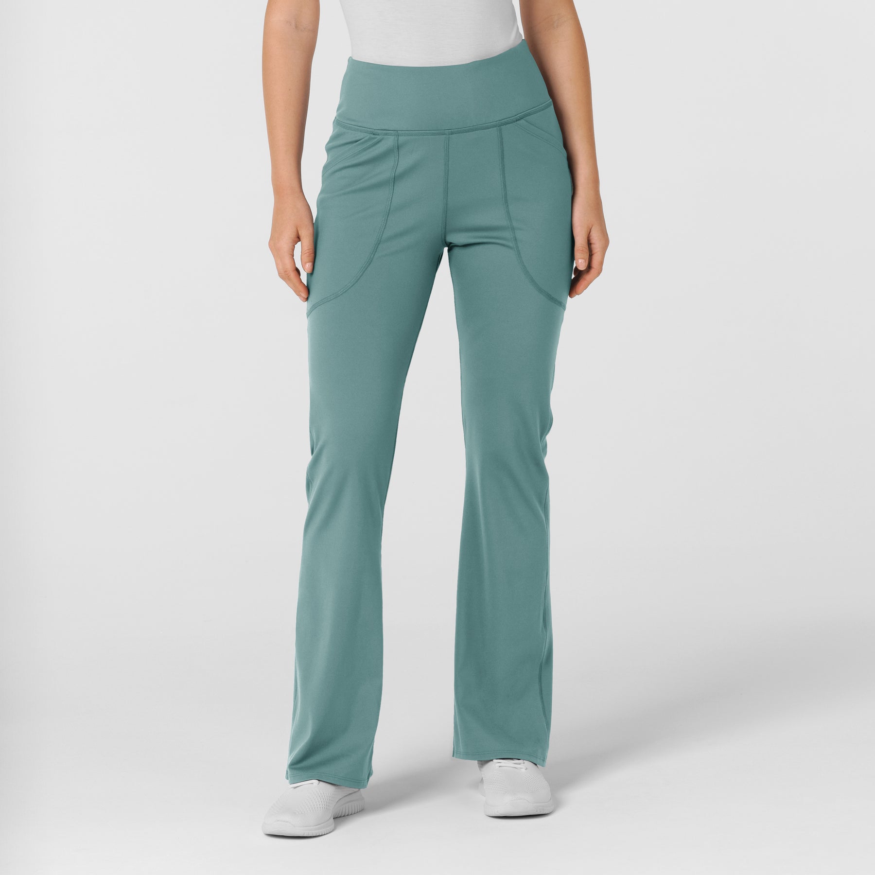 RENEW Knit Women's Flare Yoga Scrub Pant Vintage Teal