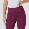 RENEW Knit Women's Yoga Scrub Pant Wine front detail