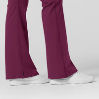 RENEW Knit Women's Yoga Scrub Pant Wine back detail