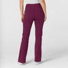 RENEW Knit Women's Yoga Scrub Pant Wine back view