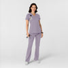 RENEW Knit Women's Flare Yoga Scrub Pant Wisteria full scrub set