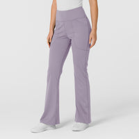 RENEW Knit Women's Flare Yoga Scrub Pant Wisteria side view