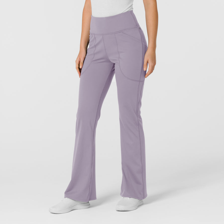 RENEW Knit Women's Flare Yoga Scrub Pant Wisteria side view