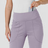 RENEW Knit Women's Flare Yoga Scrub Pant Wisteria front detail