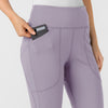 RENEW Knit Women's Flare Yoga Scrub Pant Wisteria side detail 1