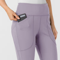 RENEW Knit Women's Flare Yoga Scrub Pant Wisteria side detail 1