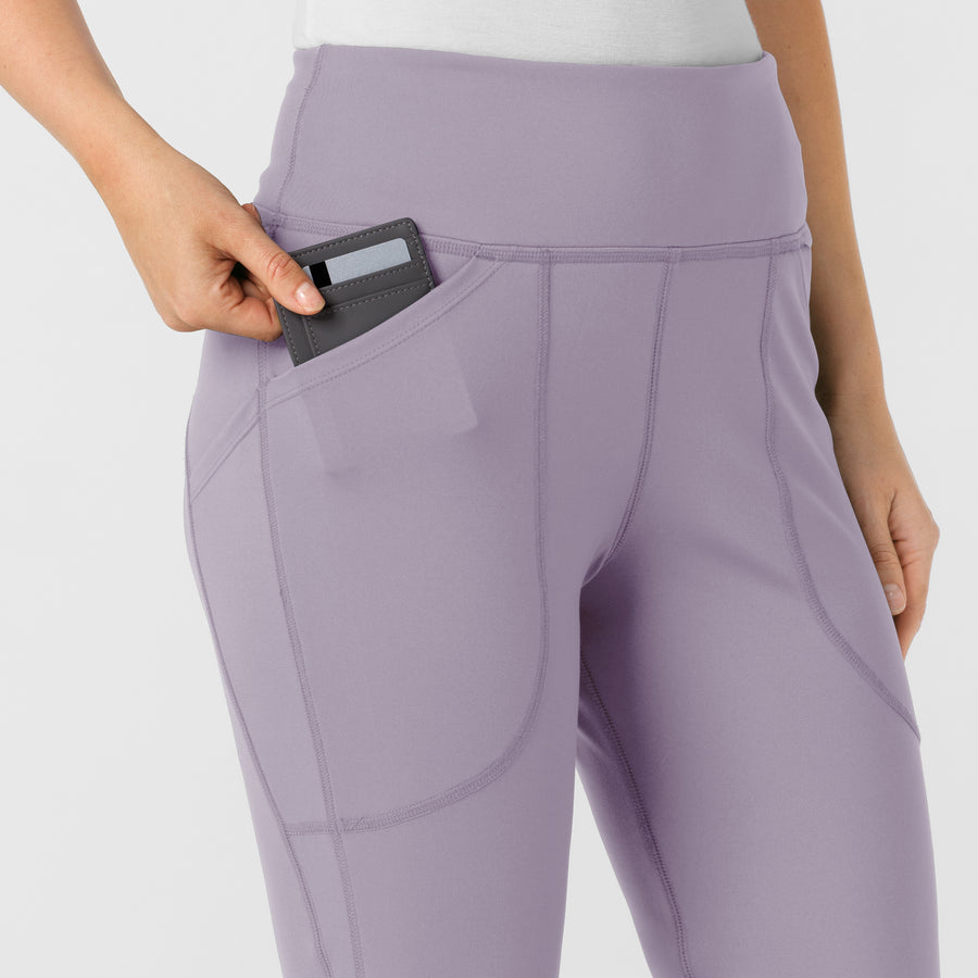 RENEW Knit Women's Flare Yoga Scrub Pant Wisteria side detail 1