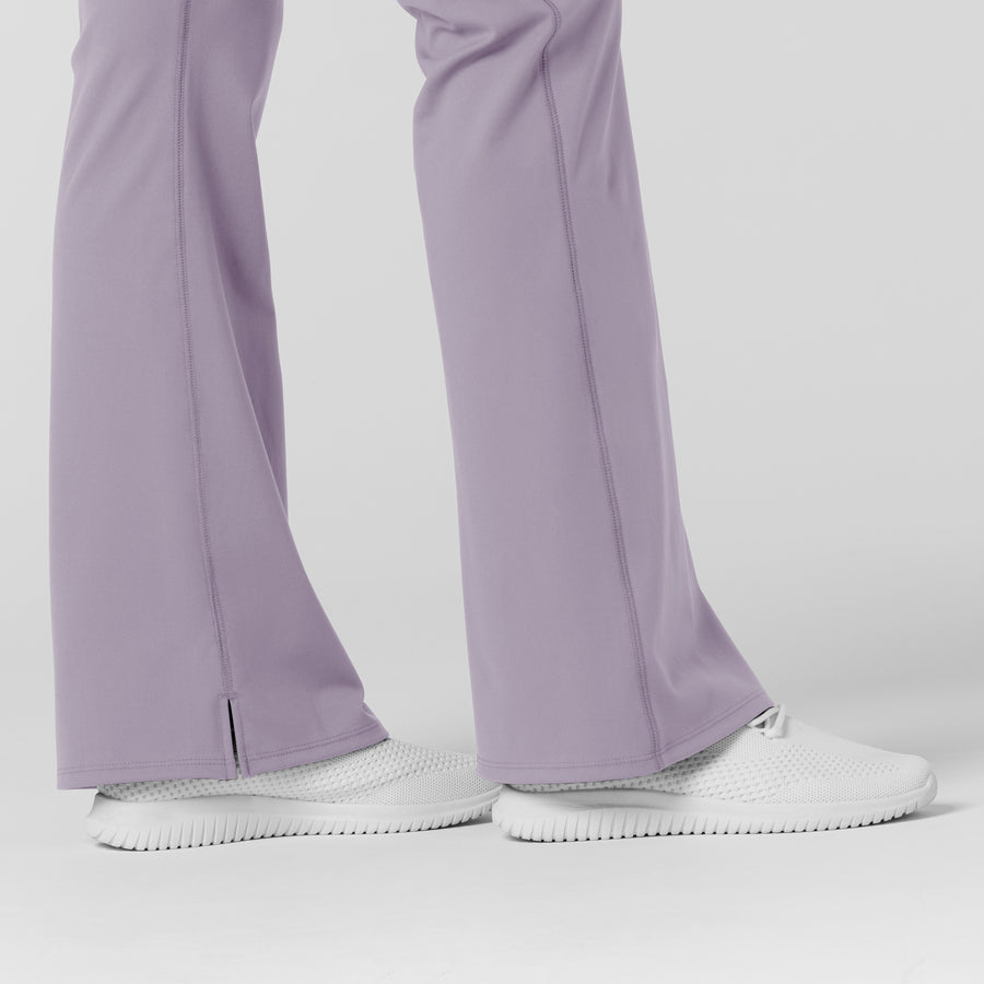 RENEW Knit Women's Flare Yoga Scrub Pant Wisteria back detail