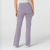 RENEW Knit Women's Flare Yoga Scrub Pant Wisteria back view