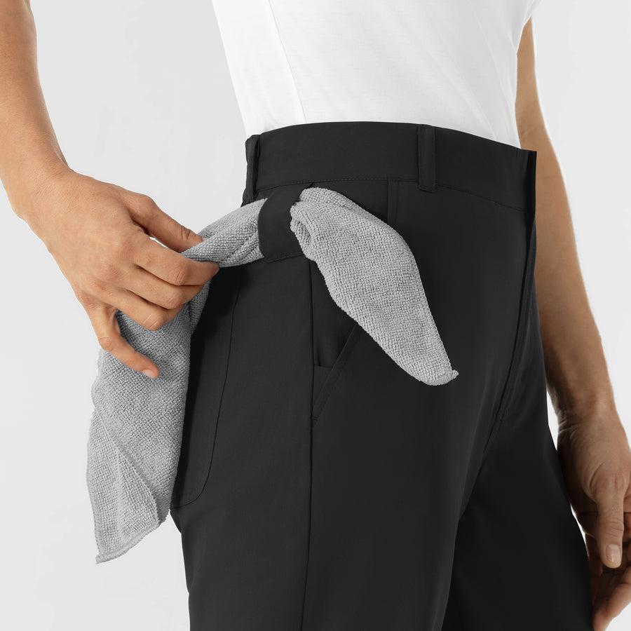 NURTUR Women’s Scrub Chino Pant - Black towel loop