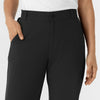 NURTUR Women’s Scrub Chino Pant - Black waistband with belt loops