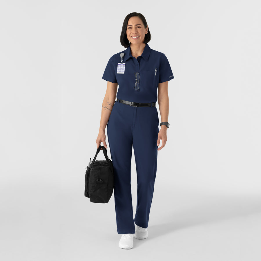 NURTUR Women’s Scrub Chino Pant - Navy scrub set