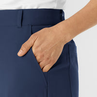 NURTUR Women’s Scrub Chino Pant - Navy side pocket