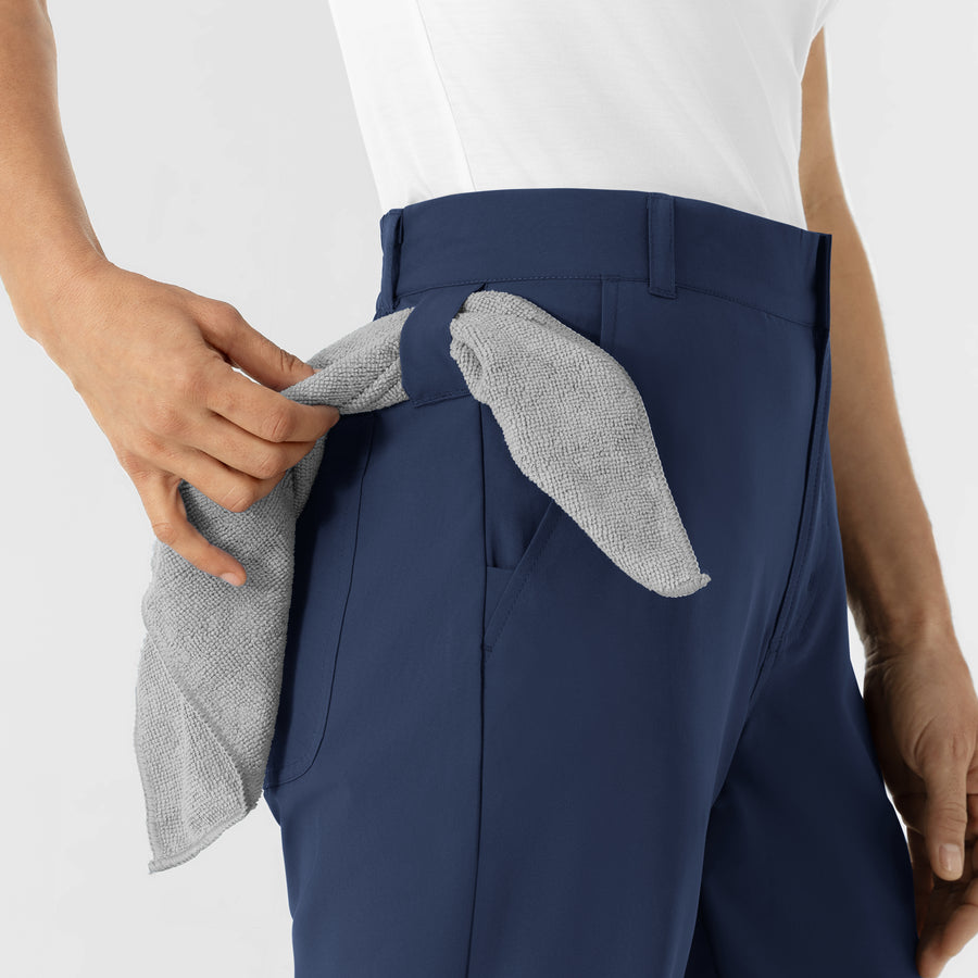 NURTUR Women’s Scrub Chino Pant - Navy towel loop