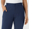 NURTUR Women’s Scrub Chino Pant - Navy waistband with belt loops