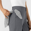 NURTUR Women’s Scrub Chino Pant - Pewter towel loop