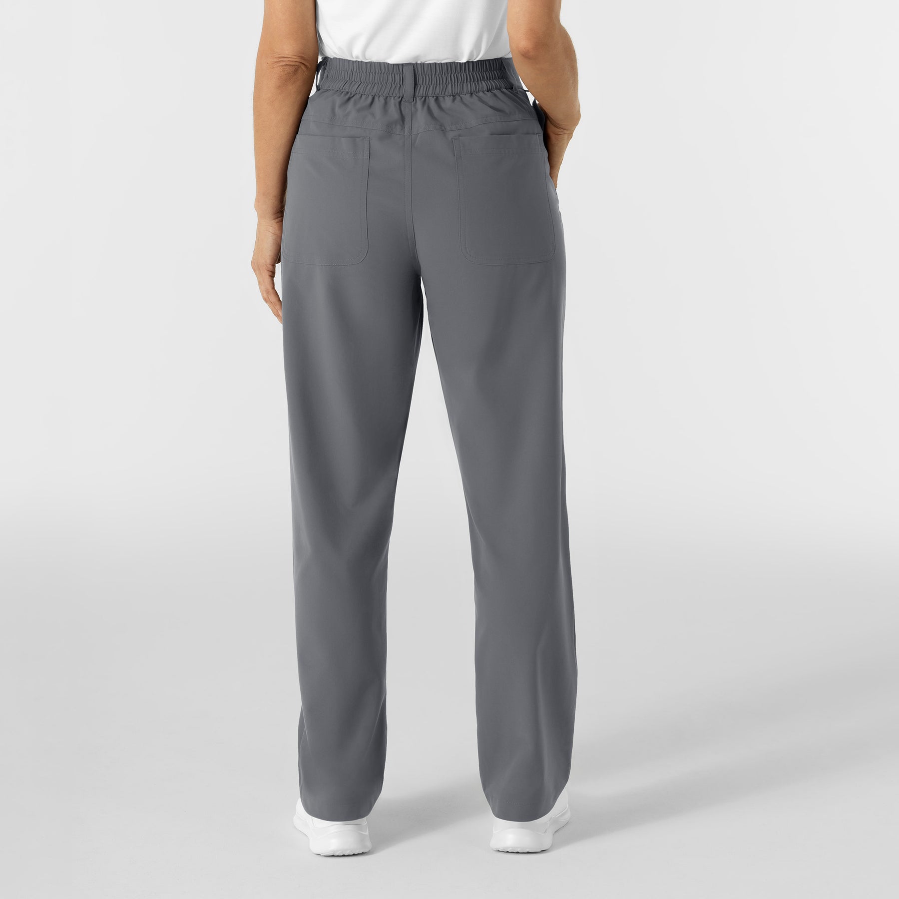 NURTUR Women’s Scrub Chino Pant - Pewter back view