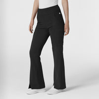 RENEW Women's Cargo Flare Leg Scrub Pant Black side view