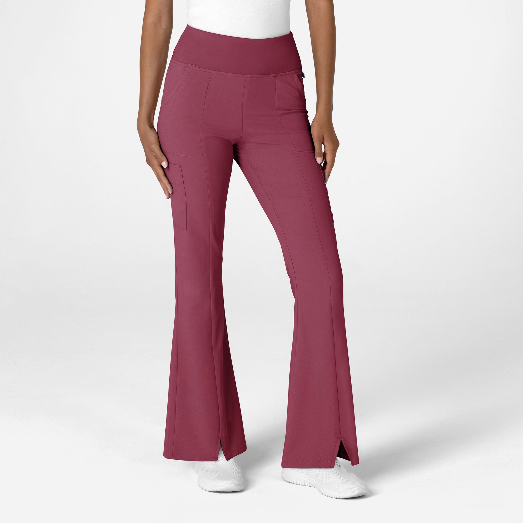 RENEW Women's Cargo Flare Scrub Pant Carnation