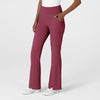 RENEW Women's Cargo Flare Scrub Pant Carnation side view