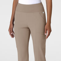RENEW Women's Cargo Flare Scrub Pant Haze front detail