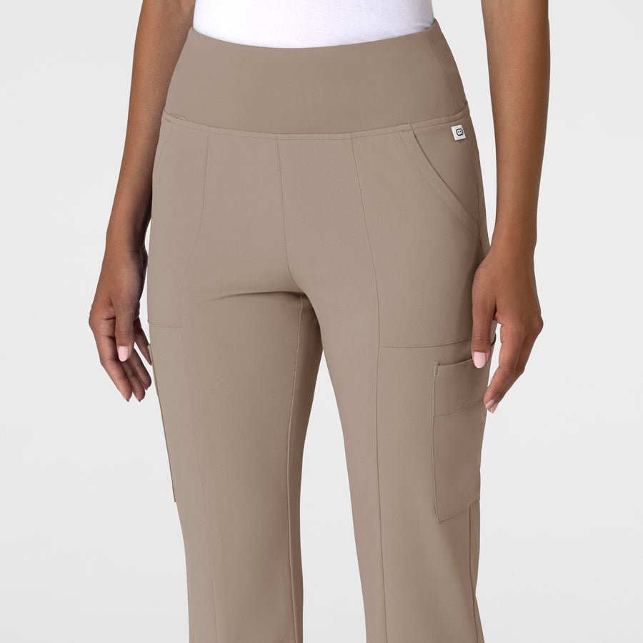 RENEW Women's Cargo Flare Scrub Pant Haze front detail