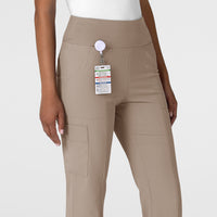 RENEW Women's Cargo Flare Scrub Pant Haze side detail 1
