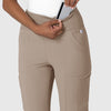RENEW Women's Cargo Flare Scrub Pant Haze side detail 2