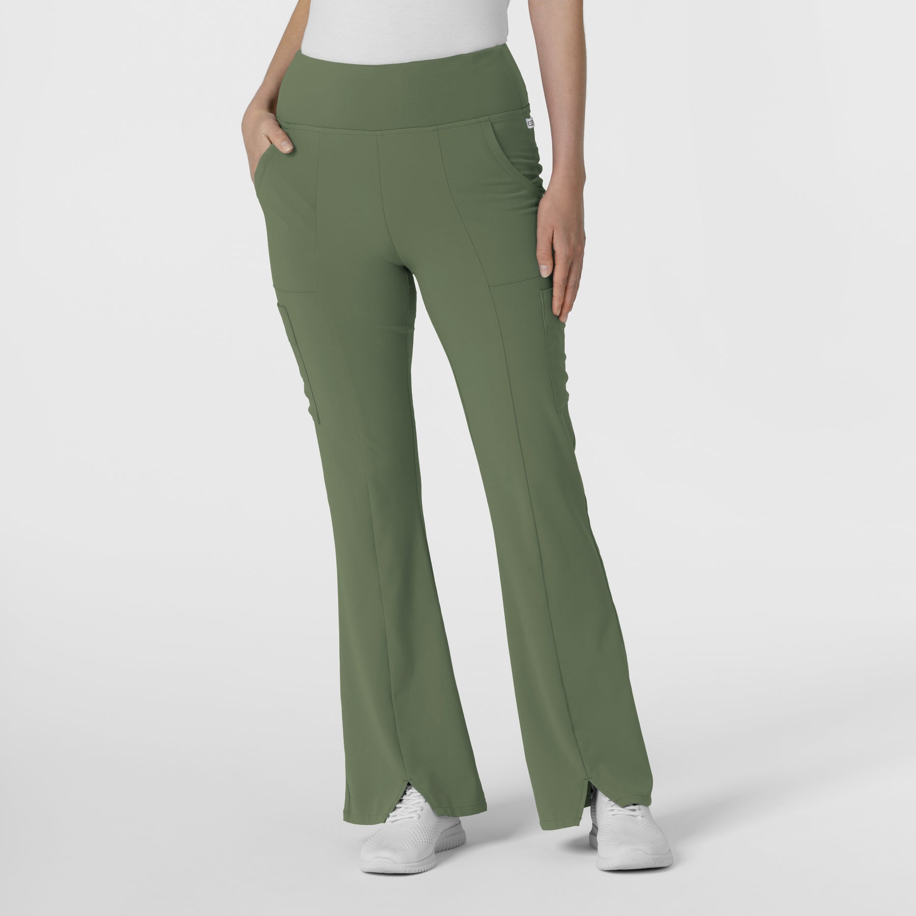 RENEW Women's Cargo Flare Scrub Pant - Olive
