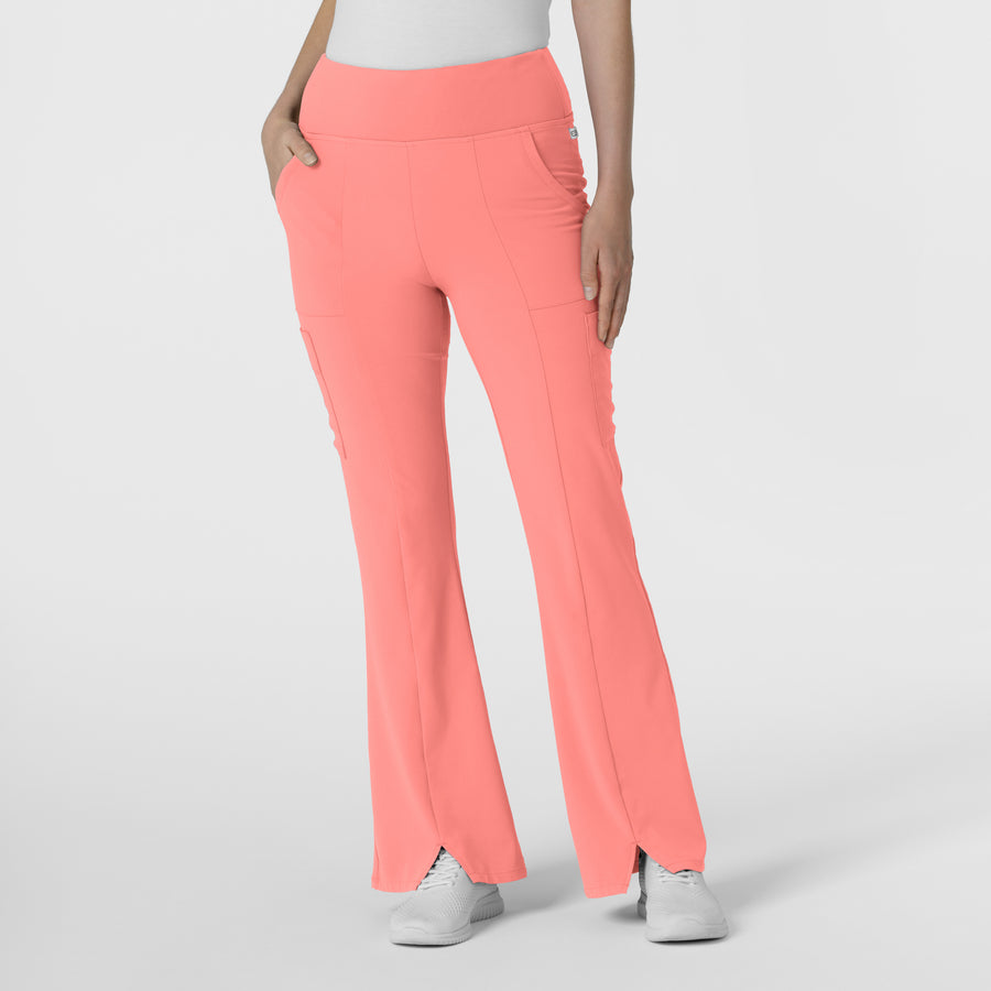 RENEW Women's Cargo Flare Scrub Pant Paradise Pink - pink scrub pants