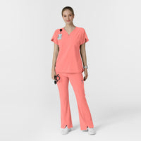 RENEW Women's Cargo Flare Scrub Pant Paradise Pink full scrub set