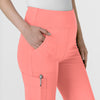 RENEW Women's Cargo Flare Scrub Pant Paradise Pink hemline detail