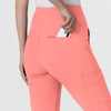 RENEW Women's Cargo Flare Scrub Pant Paradise Pink back zip pocket