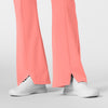 RENEW Women's Cargo Flare Scrub Pant Paradise Pink flare leg hemline
