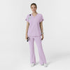 RENEW Women's Cargo Flare Leg Scrub Pant Pastel Lilac full scrub set