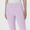 RENEW Women's Front Slit Flare Scrub Pant Pastel Lilac front detail