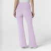 RENEW Women's Cargo Flare Leg Scrub Pant Pastel Lilac back view