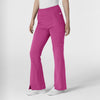 RENEW Women's Cargo Flare Scrub Pant Raspberry side view