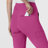 RENEW Women's Cargo Flare Scrub Pant - Raspberry