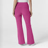 RENEW Women's Cargo Flare Scrub Pant Raspberry back view
