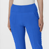 RENEW Women's Front Slit Flare Scrub Pant Royal front detail