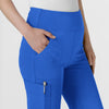 RENEW Women's Front Slit Flare Scrub Pant Royal hemline detail