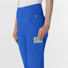 RENEW Women's Front Slit Flare Scrub Pant Royal back detail