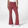 RENEW Women's Cargo Flare Scrub Pant Ruby