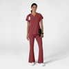 RENEW Women's Cargo Flare Scrub Pant Ruby full scrub set