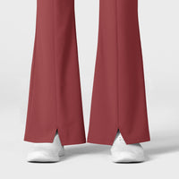 RENEW Women's Cargo Flare Scrub Pant Ruby back detail