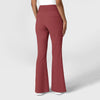 RENEW Women's Cargo Flare Scrub Pant Ruby back view
