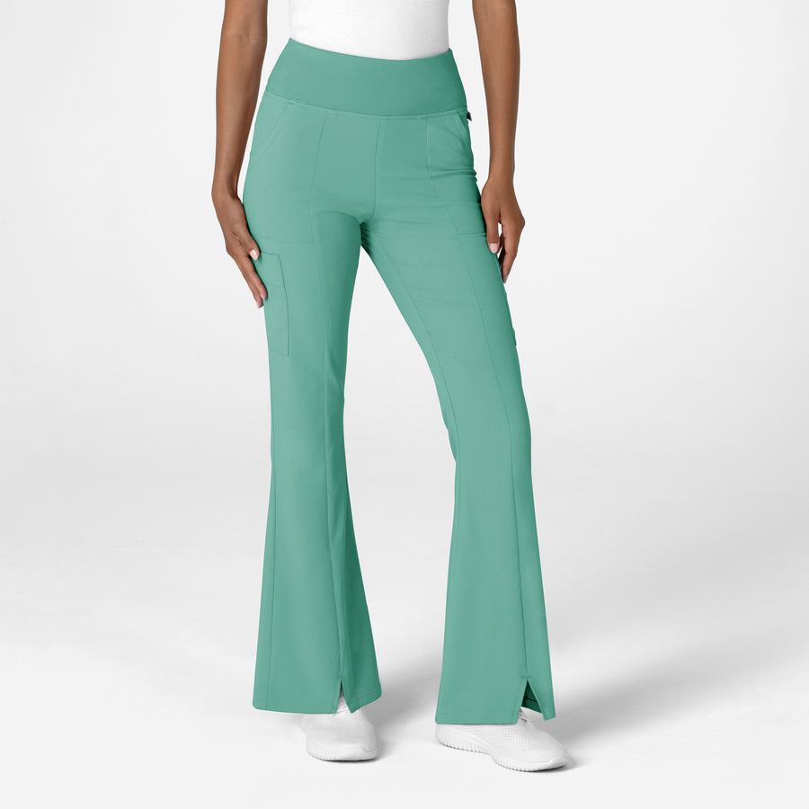 RENEW Women's Cargo Flare Scrub Pant Turquoise